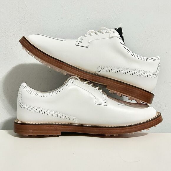 G/Fore Gallivanter Men’s Size 9.5 Perforated Brogue Snow Pink Brown Golf Shoes - Picture 6 of 8